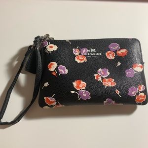 Floral coach wristlet!